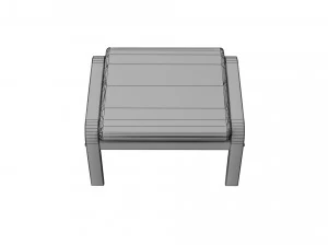 poang footstool ikea model 3D Model