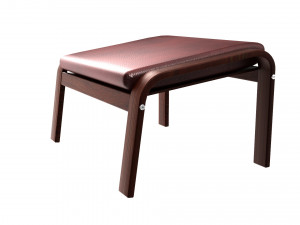 poang footstool ikea model 3D Модель