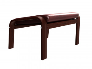 poang footstool ikea model 3D Модель