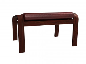 poang footstool ikea model 3D Модель