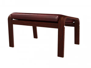 poang footstool ikea model 3D Model