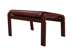 poang footstool ikea model 3D Модель