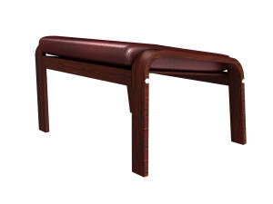 poang footstool ikea model 3D Модель