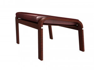 poang footstool ikea model 3D Модель