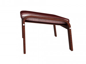 poang footstool ikea model 3D Модель