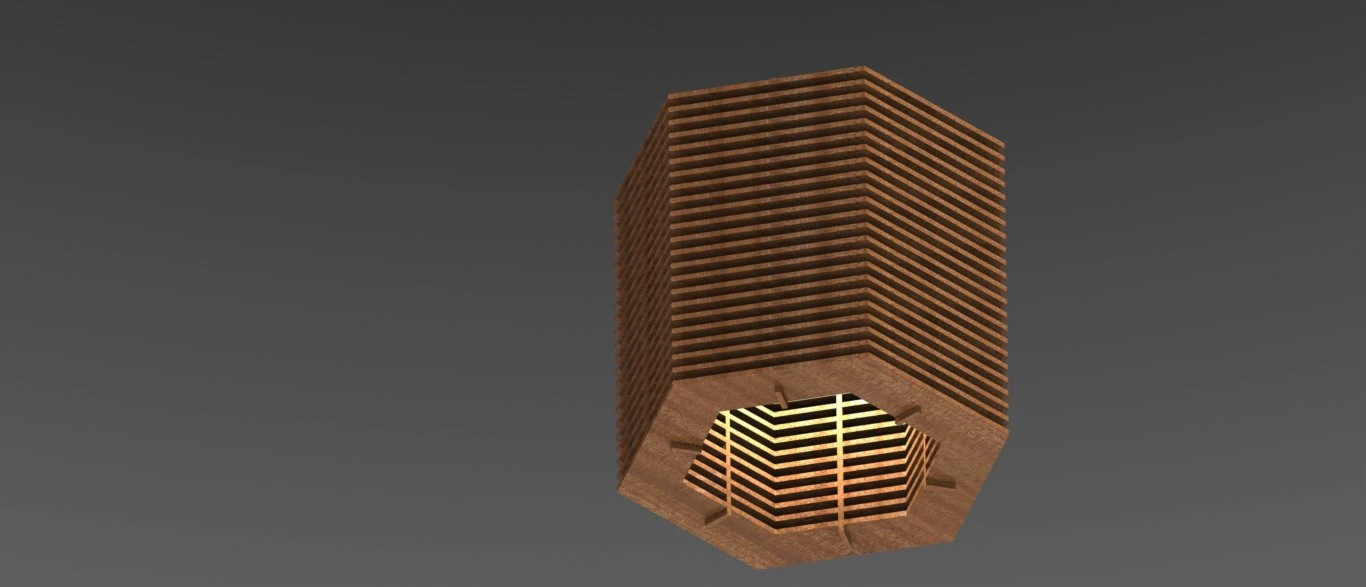 hexagon lamp 3D Model .c4d .max .obj .3ds .fbx .stl .blend 