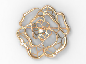 brooch rose 3D Print Model