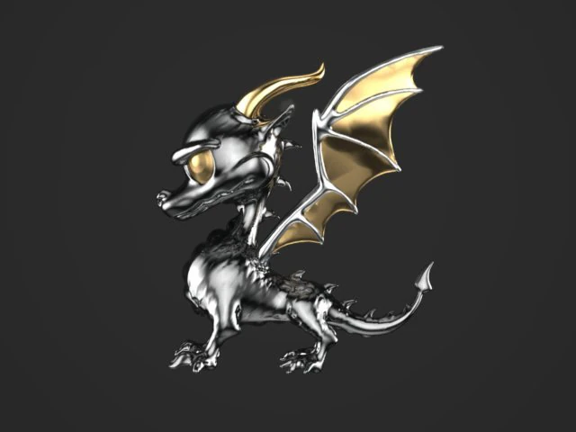 dragon 3D Print Model .c4d .max .obj .3ds .fbx .stl .blend 