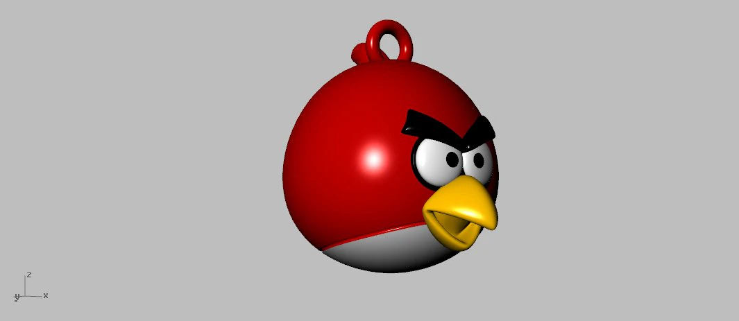 angry birds pendant 3D Print Model .c4d .max .obj .3ds .fbx .stl .blend 