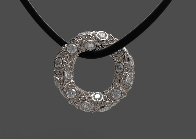 pendant with gems Modello di stampa 3D .c4d .max .obj .3ds .fbx .stl .blend 