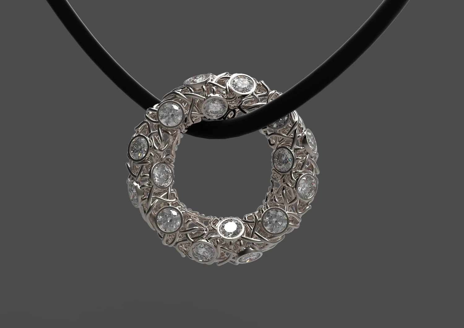 pendant with gems 3D Print Model .c4d .max .obj .3ds .fbx .stl .blend 