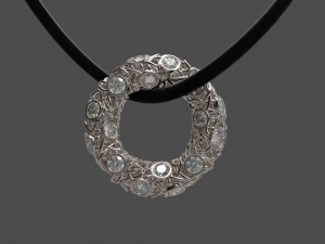 pendant with gems 3D Print Model