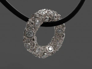 pendant with gems 3D Print Model