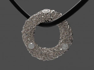 pendant with gems 3D Print Model
