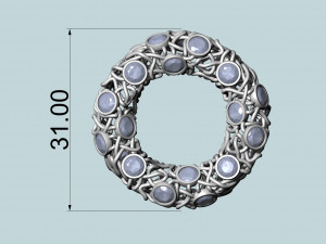pendant with gems Modello di stampa 3D