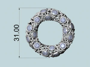 pendant with gems 3D Print Model