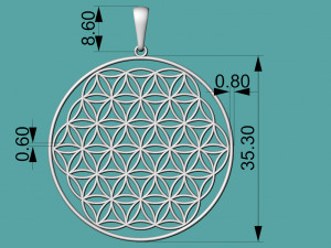 flower of life pendant 3D Принт Модель