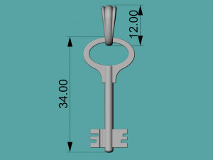 key pendant 3D 프린트 모델