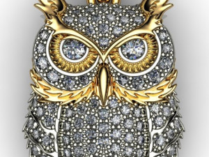 owl pendant 3D Print Model