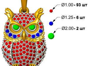 owl pendant Modelo de Impressão 3D