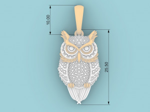 owl pendant Modelo de Impressão 3D