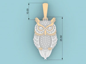 owl pendant 3D Print Model