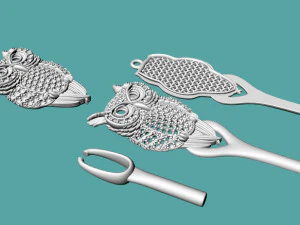 owl pendant 3D Print Model