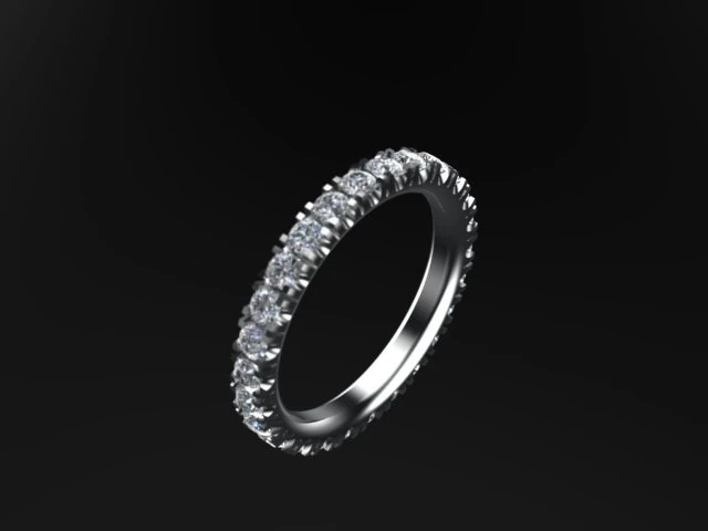 ring with gems 3D Print Model .c4d .max .obj .3ds .fbx .stl .blend 