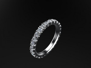 ring with gems 3D प्रिंट मॉडल