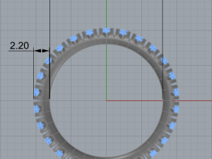 ring with gems 3D Print Model