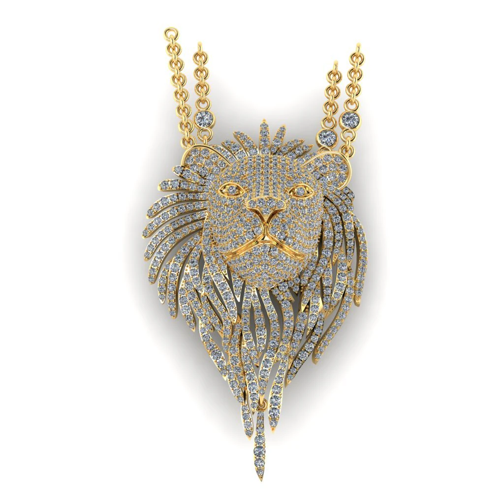 pendant lion 3D Model .c4d .max .obj .3ds .fbx .stl .blend