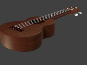 hawaiian ukulele guitar 3D Model