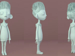 cartoon guy jacket 3D Model