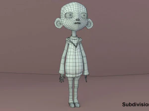 cartoon guy jacket 3D Model