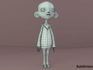 cartoon guy jacket 3D Model