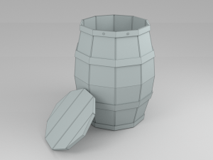 barrel prop lowpoly 3D Model
