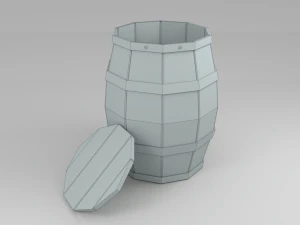 barrel prop lowpoly 3D Model