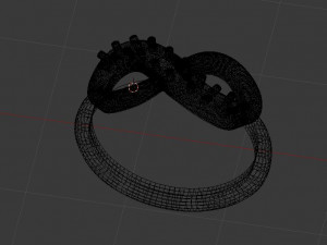 diamond infinity ring Modello di stampa 3D
