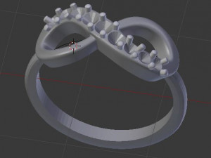 diamond infinity ring Modello di stampa 3D