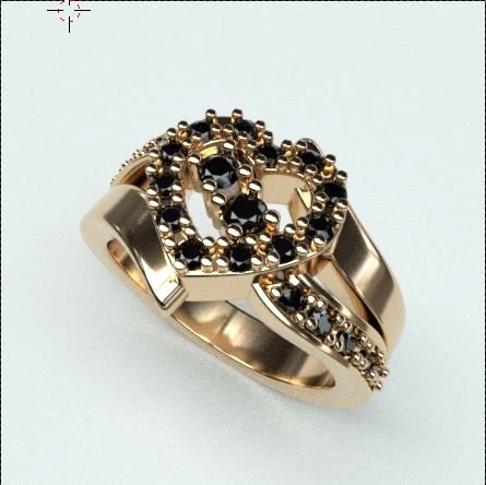 heart ring 3D Print Model .c4d .max .obj .3ds .fbx .stl .blend 