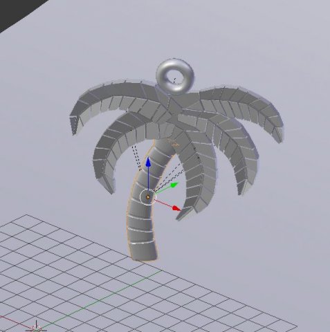 palm tree pendant 3D-printmodel .c4d .max .obj .3ds .fbx .stl .blend 