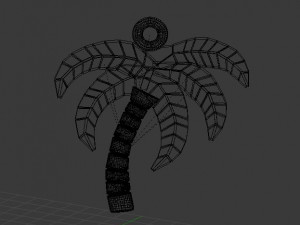 palm tree pendant 3D-printmodel