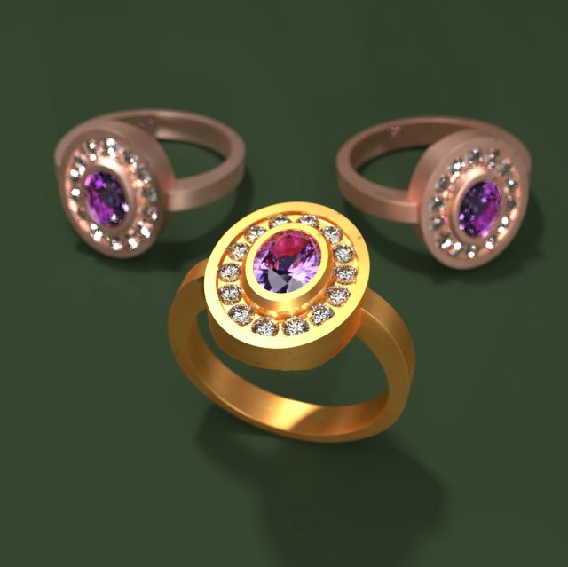 bezel ring- engagement ring Modelo de Impressão 3D .c4d .max .obj .3ds .fbx .stl .blend 