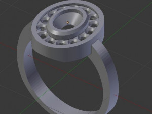 bezel ring- engagement ring Modelo de Impressão 3D