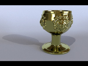 cup gold lion 3D Модель