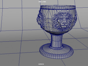 cup gold lion 3D Model