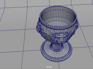 cup gold lion 3D Model