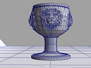 cup gold lion 3D Model