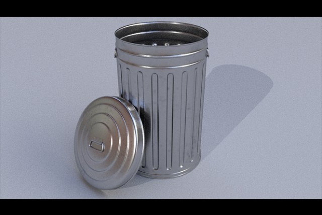 garbage can Model 3D .c4d .max .obj .3ds .fbx .stl .blend 