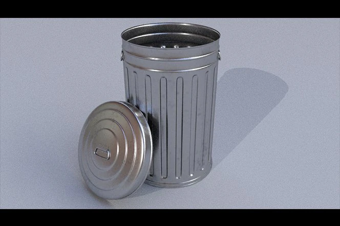 garbage can 3D Model .c4d .max .obj .3ds .fbx .stl .blend